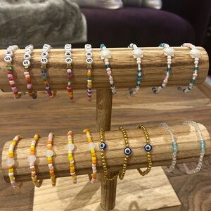 Assorted seed bead with design.